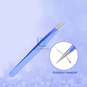 Pinces à cils en acier inoxydable de haute qualité, durables, avec une préhension fine, longueur 10 mm, emballage et logo personnalisables - Product Image 5