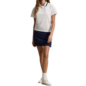 Polo personnalisé pour femme avec col superposé, logo sur mesure, en coton premium, décontracté, pour l'été, uniforme de golf - Product Image 6