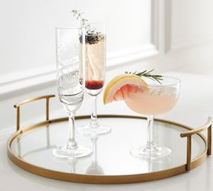 Wholesale Luxury Round Gold Mirrored Dining <b>Tray</b> Bulk Bow with Handles Hotel Restaurant Serving Platter Elegant <b>Vanity</b> Tableware - Product Image 3