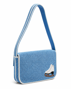 Sac à bandoulière de luxe fait main perlé pour femme, thème voyage urbain Londres Patinage sur glace, mode, OEM ODM, vente en gros, capacité 1L, utilisation plage - Product Image 3