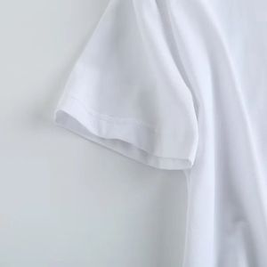 T-shirt en tricot à une épaule pour femme, manches trois quarts, couleur unie, coupe ample, longueur normale, en vente en ligne - Product Image 5