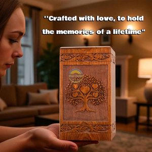 Handcrafted lifetree urn & Natural Wood Cremation Urn Blue Epoxy Ashes <b>Box</b> Artistic Funeral <b>Memorial</b> <b>Keepsake</b> by AYAANS - Product Image 2