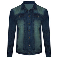 Fournisseur OEM ODM de vêtements en denim – Veste en jean slim fit pour homme, bleu délavé, boutonnée, décontractée, à manches longues et col rabattu