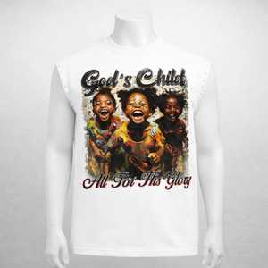 Chaleco personalizado para hombre, camiseta sin mangas con estampado gráfico, de algodón desgastado y rasgado. - Product Image 5