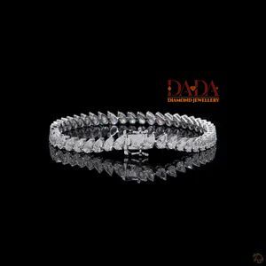 Impresionante Pulsera de Diamantes Cultivados en Laboratorio con Forma de Marquesa para Mujer, Elegante Joyería de Diamantes, Pulsera Delicada para Bodas - Product Image 6