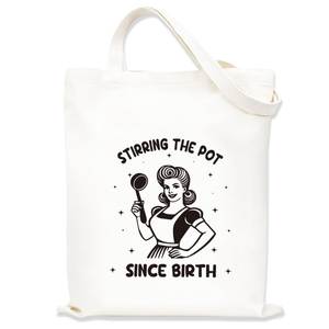 <b>Canvas</b> <b>Tote</b> <b>Bag</b> Playlist Greater Than Smalltalk Letter Print Shoulder Handle Shopping <b>Bag</b> <b>Large</b> Size Daily Use - Product Image 2