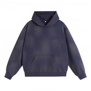 Sweat à capuche unisexe oversize vintage délavé à l'acide, personnalisable avec logo, streetwear, pull délavé pour hommes, ODM OEM - Product Image 1