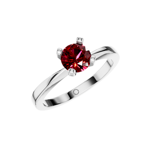 แหวนเพชรอะเมทิสต์ที่โตในแล็บอมตะ14K 18K สีเหลืองกุหลาบขาวทองแหวนหมั้นแบบคลาสสิกได้รับการรับรอง IGI สั่งซื้อจำนวนมาก - Product Image 1