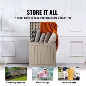 Armadio da Esterno in Resina da 31 Galloni, Impermeabile, per Giardino e Patio, Ideale per Giocattoli e Asciugamani, per Ripostigli e Depositi - Product Image 2