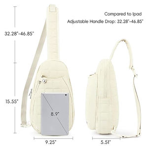 Premium Quilted Tennis Racket Bag Water Resistant Sports Sling <b>Backpack</b> for Tennis Squash and Pickleball Gear - Product Image 3