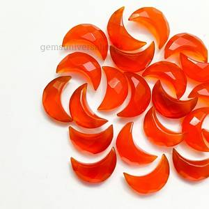 Carnelian Natural en Forma de Luna Creciente de 12mm, Gema Tallada y Facetada, Piedra Suelta, Precio al por Mayor para Fabricación de Joyas - Product Image 2