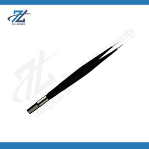 Pinzas Bipolares Rectas de Alta Calidad para Hospital, Punta Fina de 2.0 mm, Aisladas, Reutilizables, Instrumento Microquirúrgico de Acero Inoxidable - Product Image 3
