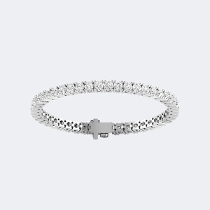 <b>Rose</b> <b>Gold</b> Tone Tennis Bracelet Round Brilliant Cut Diamond <b>Bangle</b> 49 Stones VS1 Excellent Clarity for Wedding Party - Product Image 4