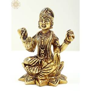 Escultura de estatua de latón elegante única de ídolos de Bala Sundari pequeña de 3 pulgadas hecha a mano Tripura Sundari Categoría de producto Esculturas - Product Image 3