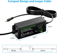 Alimentation universelle 3V-24V 3A 72W, adaptateur secteur réglable, adaptateur de puissance variable 3V 5V 9V 12V 18V 20V 24V avec 13 embouts