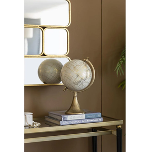 Globo Terráqueo Decorativo de Aluminio Chapado en Oro, Estilo Moderno, para Decoración de Interiores de Sala de Estar u Oficina, Precio Bajo, Venta al Por Mayor - Product Image 1