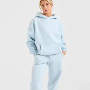 <b>Women's</b> Oversized Hooded Drop Shoulder Long Sleeve 100% Cotton <b>Fleece</b> Knitted <b>Women</b> Oversized Hoodie 360gsm OEM - Product Image 6