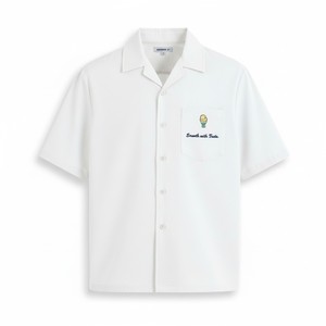 เสื้อเชิ้ตผู้ชายแขนสั้นผ้าถักพิมพ์ลายระบายอากาศดี ทรงหลวม คอปกติดกระดุม ผ้าฝ้ายผสมโพลีเอสเตอร์ ใส่ได้ทุกวันในฤดูใบไม้ร่วง รุ่น VN - Product Image 4
