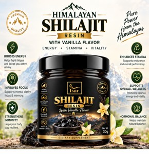 Résine de Shilajit de l'Himalaya en gros, 30g, saveur vanille, offerte sous la marque privée pour produits bien-être - Product Image 3