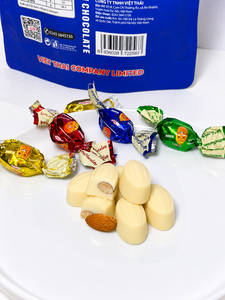 Premium White <b>Chocolate</b> Almond Candy 320g Oval Shape Melt-in-Your-Mouth Ready Eat 12 Months Shelf Life Wholesale Cheap Price OEM - Product Image 3