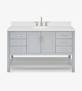 Wholesale Sarah 54 Inch Bathroom <b>Vanity</b> Cabinet Single Sink Cabinet Only 4 Finish Options OEM Vietnam Manufacturer - Product Image 1