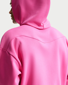 Men's Oversized <b>Pink</b> Hooded <b>Sweatshirt</b> Fleece Casual Solid Color Pocket Long Sleeve Regular Fit Autumn Wear - Product Image 5