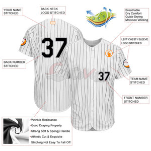 Nuevo Diseño de Camiseta de Béisbol Personalizada, Camiseta de Béisbol Blanca para Hombre, Camisetas de Béisbol al por Mayor - Product Image 3