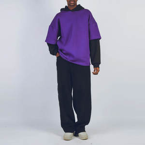 Sudaderas Vintage para Hombre al por Mayor, 100% Algodón, Manga Larga, Oversize, Estilo Boxy, Lavadas, Transpirables, Ecológicas, Fabricante OEM de Moda - Product Image 1