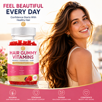 Gomitas de Biotina para el Cabello al por Mayor OEM, Vitaminas para el Crecimiento del Cabello de Marca Privada, Gomitas de Colágeno para Cabello, Piel y Uñas, Suplemento Vegano