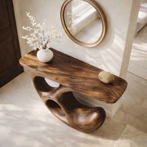 meticulously handcrafted from solid natural Monkey Pod wood showcasing refined artistry and designed to elevate any living room - Product Image 6