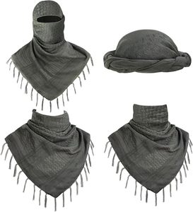 Shemagh Wholesale Custom Cotton Muslim Headscarf Arab Shemagh Keffiyeh shemagh Saudi Style Men's Desert Scarf Wrap - Product Image 2