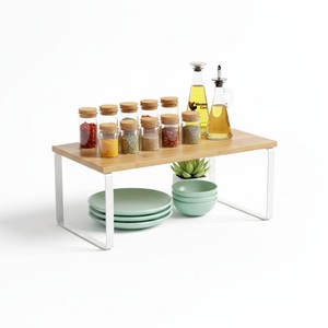 Bamboo Spice Rack Organizer <b>Table</b> - Eco-Friendly Kitchen Storage Wholesale - Product Image 1