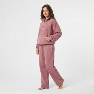 Conjunto de Sudadera y Pantalones Jogger para Mujer con Lavado Ácido, Estilo Urbano, con Cierre de Cremallera, Traje Deportivo de Dos Piezas, Proveedor de Ropa - Product Image 4