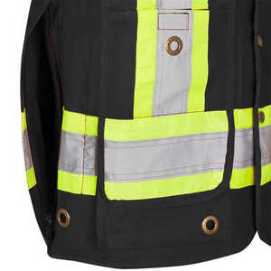 Safety Vest with Knitted Fabric Custom Logo High Quality Wholesale High Visibility <b>Reflective</b> Adjustable Unisex OEM Service - Product Image 4