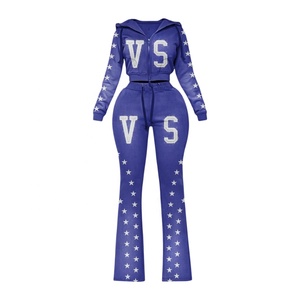 OEM Women's Winter Eco-Friendly Quick Dry Distress Embroidery <b>Short</b> Knee-Length Sweatpants <b>Jogger</b> Tracksuit Streetwear Zipper - Product Image 3