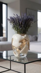 Jarrón Decorativo Artístico de Resina con Flores para Estante de Apartamento Moderno y Decoración Interior de Dormitorio - Product Image 6
