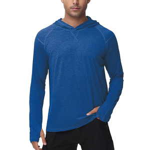 Sudadera con capucha de pesca de manga larga lisa para hombre, de secado rápido, con estampado personalizado, en oferta. - Product Image 1