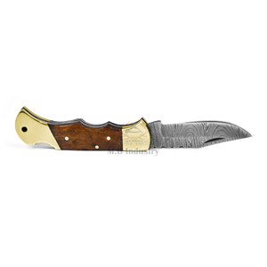 Couteau de poche en acier Damas en gros DD-FK-WH911, lame tranchante faite à la main avec manche en bois exotique, couteau d'extérieur EDC - Product Image 3