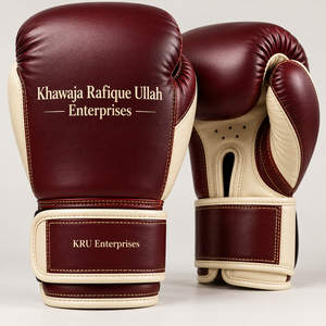 ถุงมือชกมวยหนังสังเคราะห์สีดำเขียว Khawaja Rafique Ullah Enterprises พร้อมสายรัดข้อมือแบบเวลโคร - Product Image 3