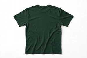 Camiseta de Manga Corta para Hombre, Color Verde Oscuro, Cuello Redondo, con Diseño de Calavera en el Frente, Estilo Workwear, 100% Algodón - Product Image 2