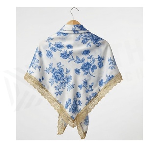 Pañuelo de Seda Cuadrado para Mujer MOSTU APPROACH, Estampado Floral, Elegante, Multifuncional, Accesorio de Moda para Todas las Temporadas - Product Image 2