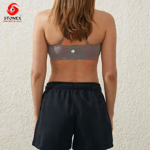 STONEX ENTERPRISES <b>Women's</b> Breathable Athletic Gym <b>Shorts</b> Lightweight Polyester/Cotton Fabric <b>Elastic</b> <b>Waist</b> for Exercise Cross - Product Image 2