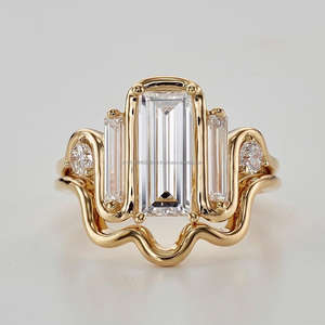 Arin/Oro de 18K/14K con diamantes naturales certificados GIA/IGI modernos, o diseños personalizados con anillos de diamantes MOQ bajos - Product Image 3