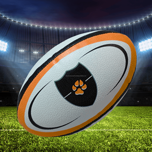 Pelota de Rugby DE LA Liga de Unión NRL cosida a mano duradera de caucho sintético de tamaño 5 personalizada para deportes y promociones - Product Image 2