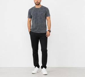 Camiseta Casual de Punto para Hombre, Cuello Redondo, Manga Corta, Corte Regular, Color Sólido, 100% Algodón Jersey - Product Image 1