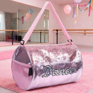 Bolsa Deportiva Brillante 2026 con Lentejuelas Rosas y Estampado de Purpurina para Gimnasia, Atletismo, Equipos de Baile Infantiles, LOGO de Equipo de Baile - Product Image 2