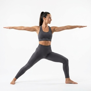Conjunto Deportivo para Mujer, Leggings de Yoga de Cintura Alta con Textura Acanalada y Sujetador Deportivo Racerback - Product Image 3