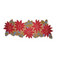 Arcs de Noël perlés chemin de Table en verre perlé chemin de Table de Buffet chargeur de table Plat Table à manger chemin de table en verre perlé décor