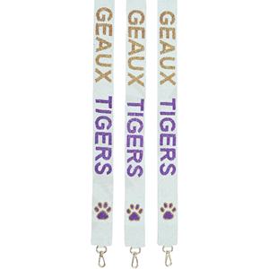 Sac à main perlé pour le jour du match du Tennessee et du Texas avec bandoulière en coton à carreaux, broderie multicolore par glowin fashion - Product Image 2