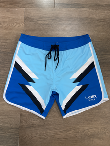 Premium Design Men's Quick Dry Board Shorts Light Blue Geometric <b>Surf</b> Swim Trunks Lightweight Beach Shorts Custom Swimwear OEM - Product Image 6